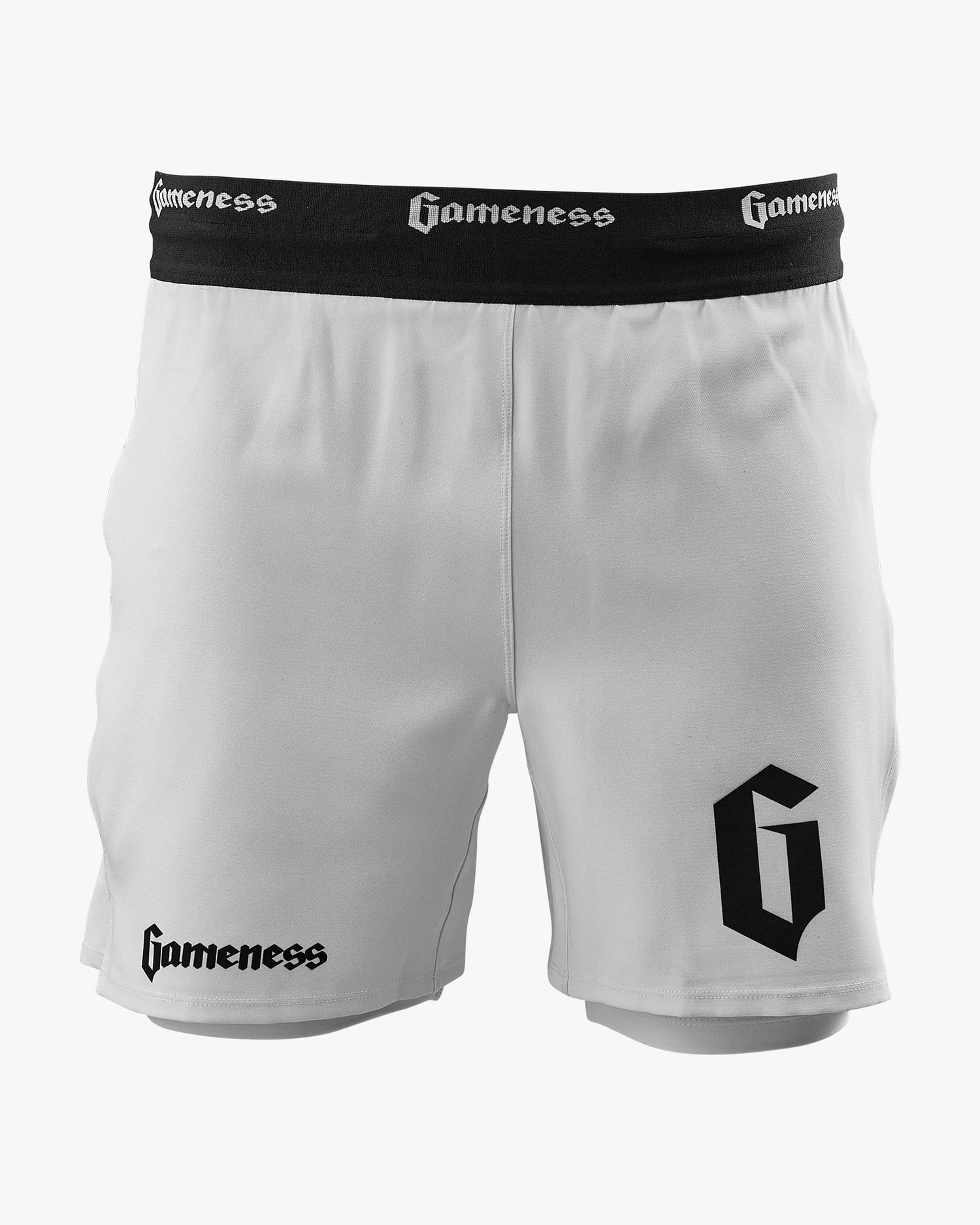 Men's Lined Pro Grappling Short by Gameness (White)