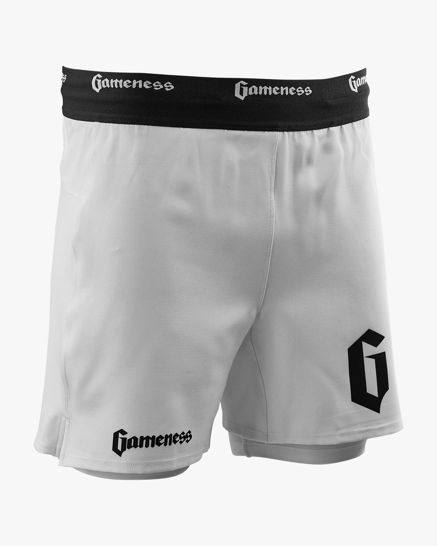 Men's Lined Pro Grappling Short by Gameness (White)