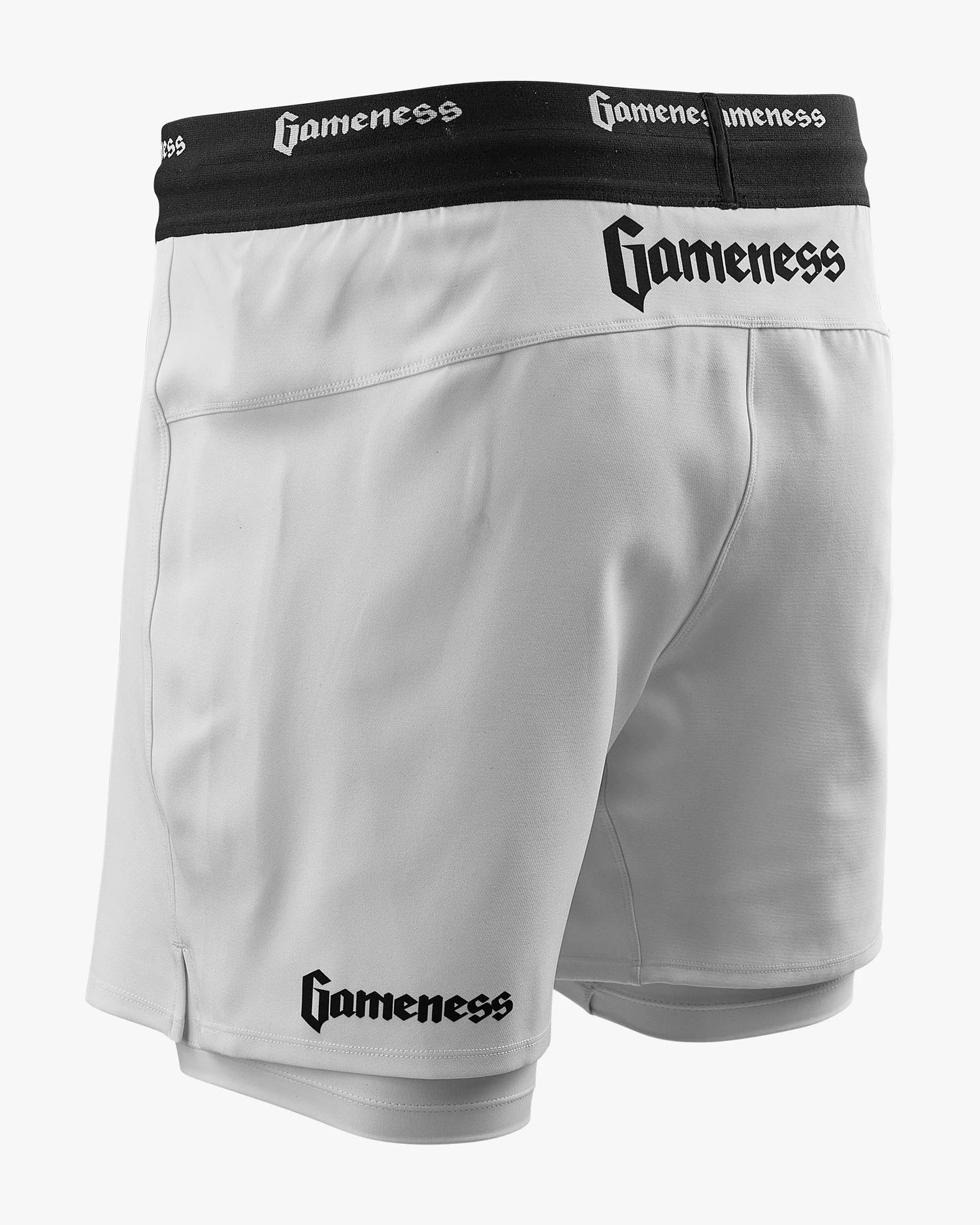 Men's Lined Pro Grappling Short by Gameness (White)