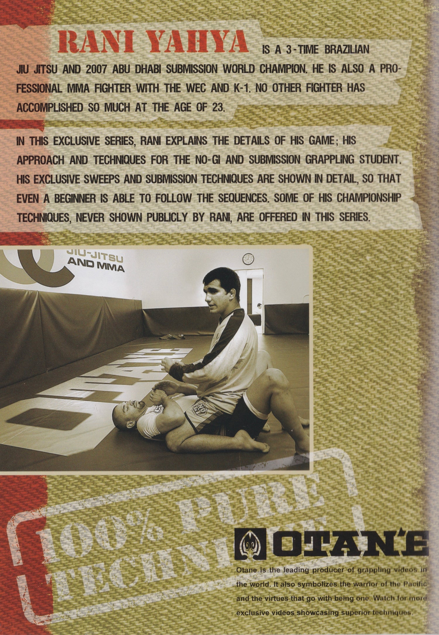 100% Pure Technique DVD by Rani Yahya (Preowned)