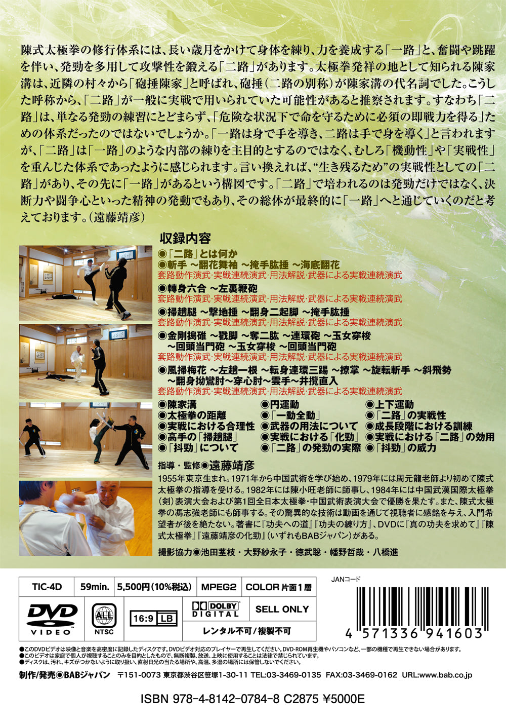 Chen Style Tajiquan Fighting with Erlu DVD by Seigen Endo