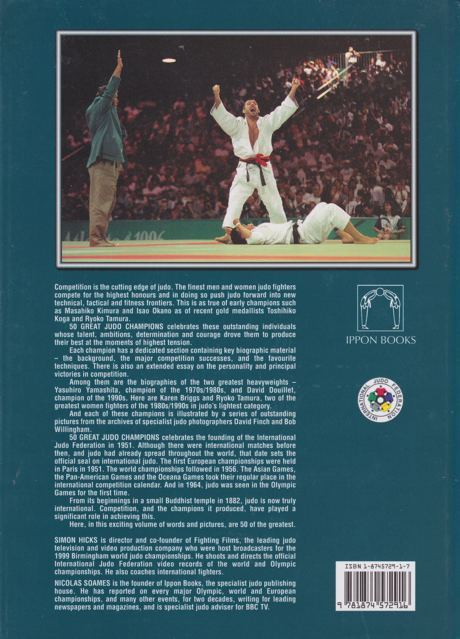 50 Great Judo Champions Book by Simon Hicks & Nicolas Soames (Hardcover)