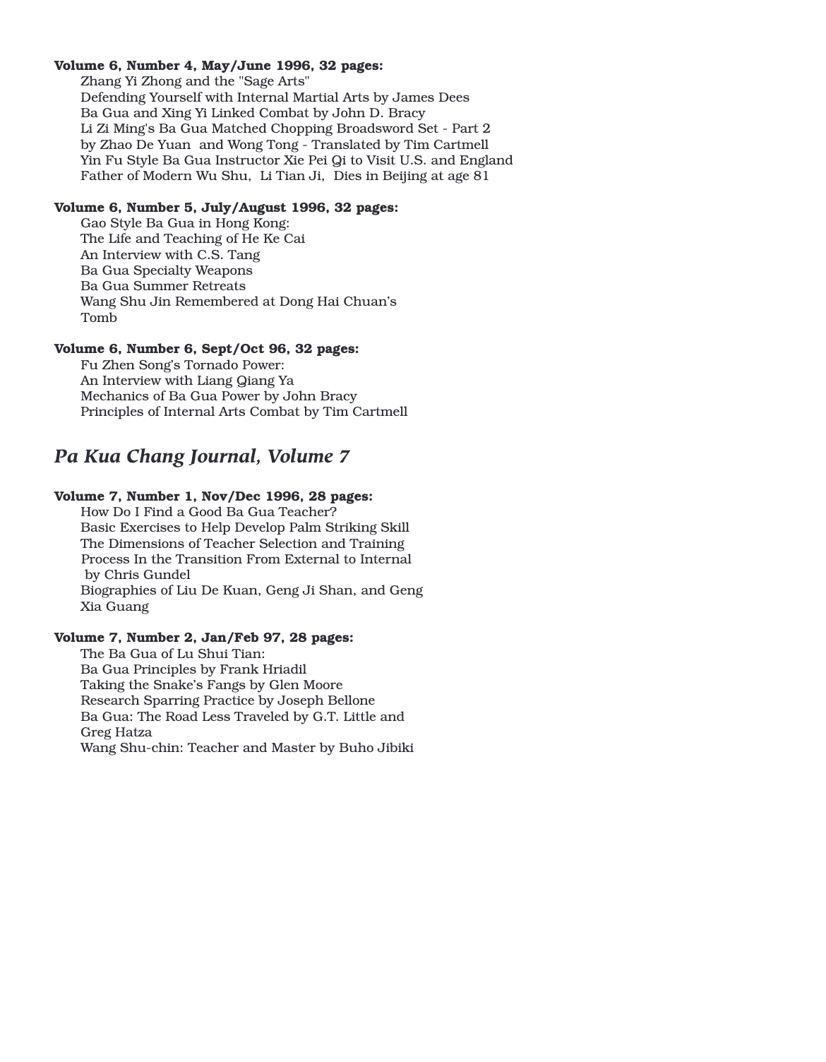 Pa Kua Chang Journal Complete 38 Issues on CD