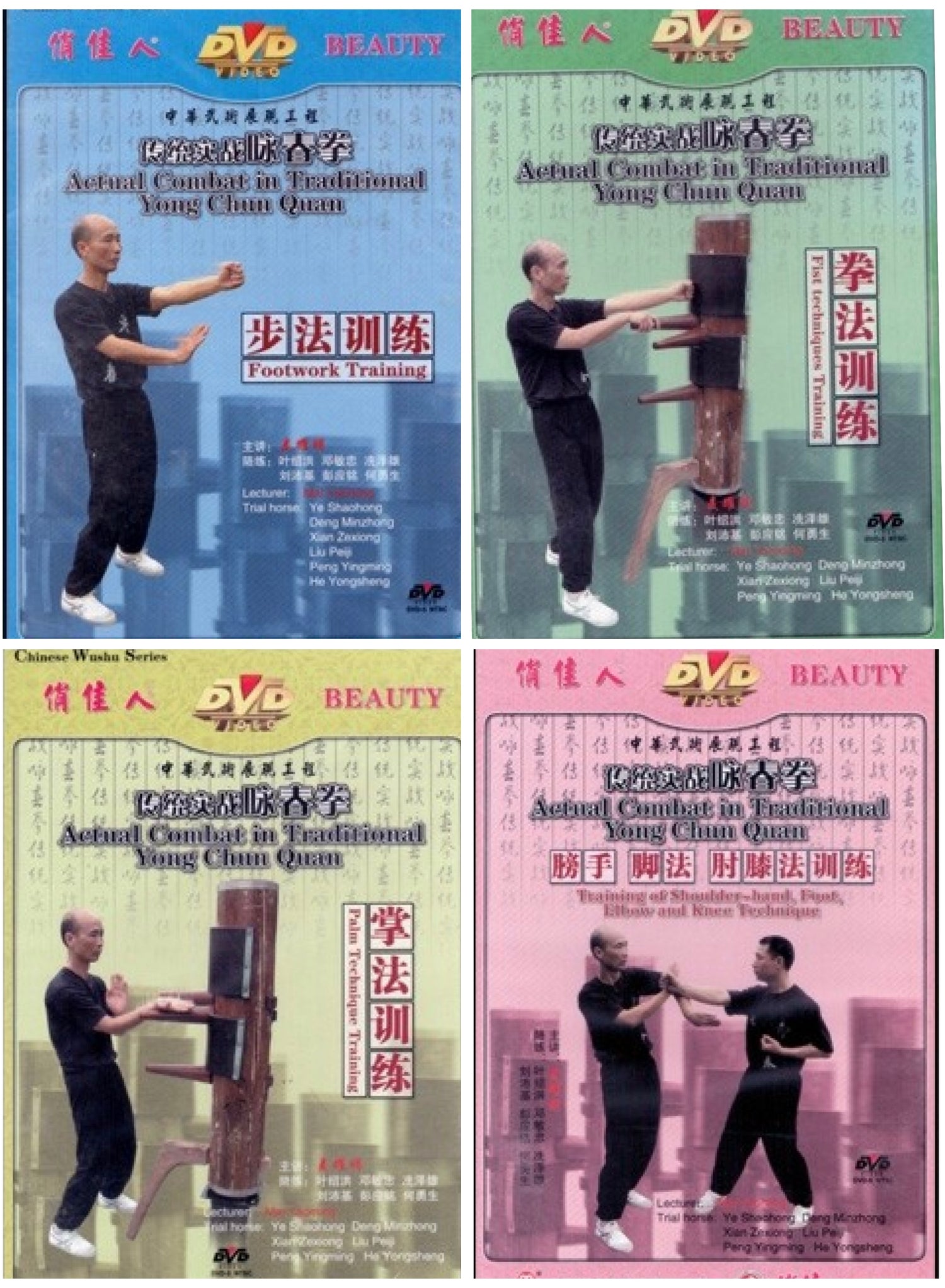 Actual Combat in Traditional Yong Chun ( Wing Chun ) Quan 4 DVD Set by Mai Yaoming
