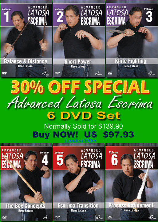 Advanced Latosa Escrima 6 DVD Set by Rene Latosa
