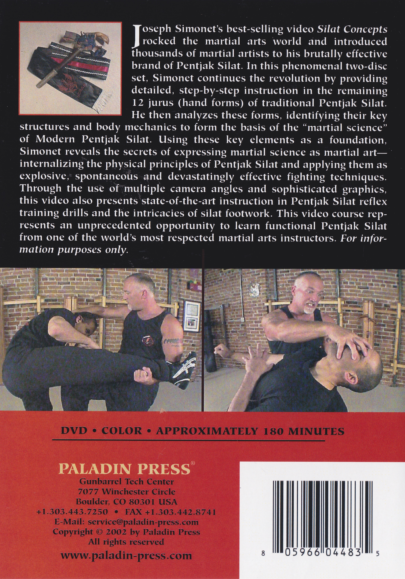 Advanced Silat Concepts: Secrets of Modern Pentjak Silat 2 DVD Set by Joseph Simonet (Preowned)