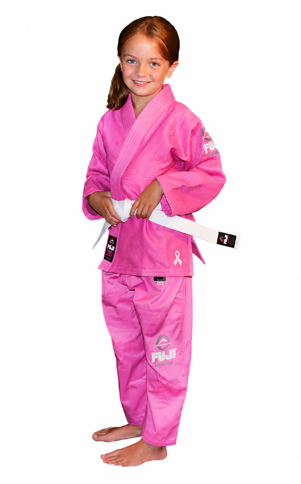All Around Kids BJJ Gi Pink by Fuji with Belt