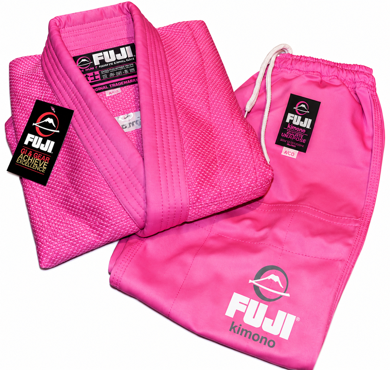 All Around Kids BJJ Gi Pink by Fuji with Belt