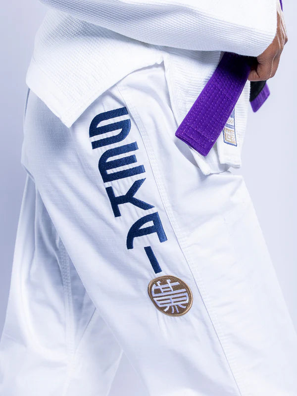Women's Sekai 3.0 White & Navy BJJ Gi by Fuji