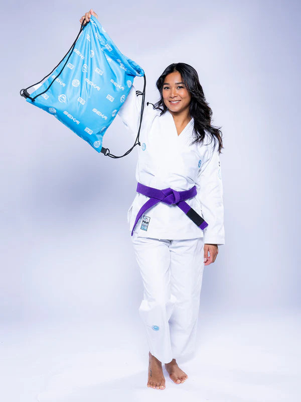 Women's Sekai 3.0 White & Teal BJJ Gi by Fuji