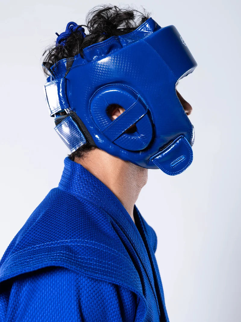FIAS Sambo Combat Headgear Blue by Fuji