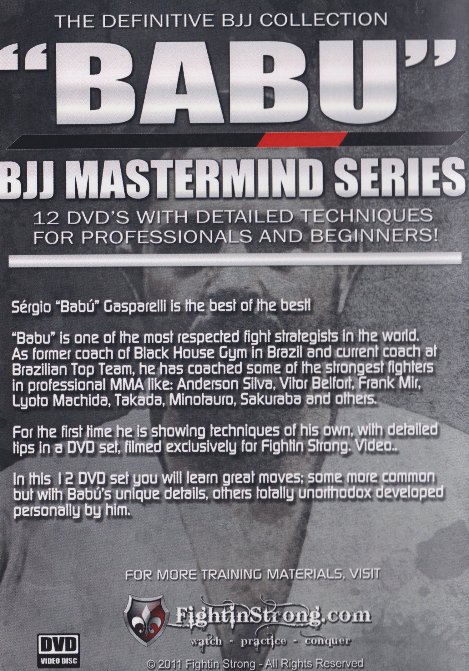 BJJ Mastermind 6 DVD Set by Sergio Babu Gasperelli (Vol 1-6)(Preowned)