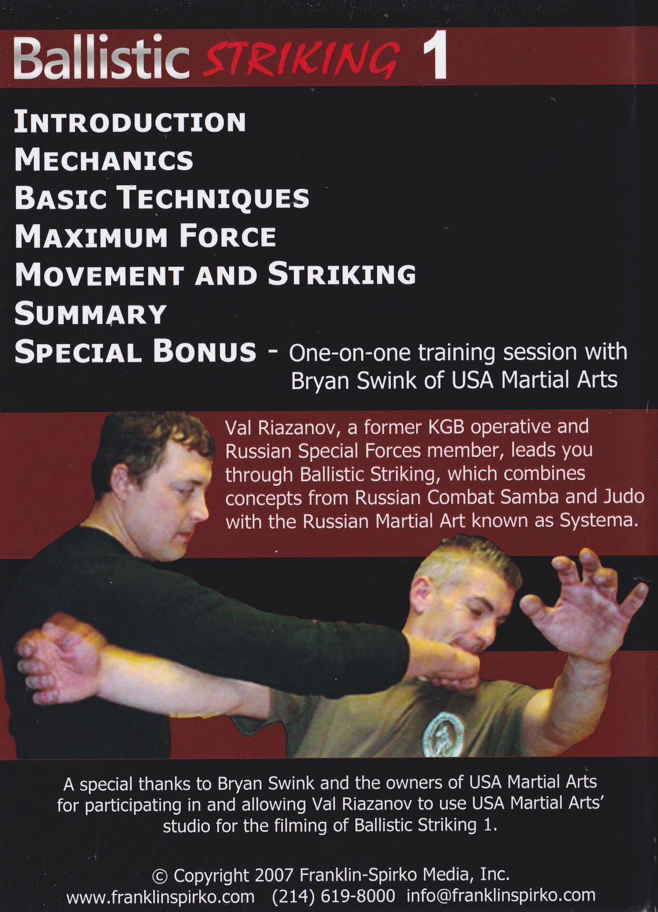 Ballistic Striking DVD 1 by Val Riazanov (Preowned)