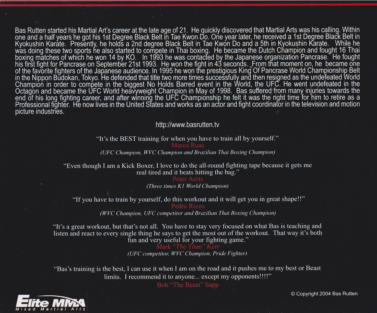 バス・ルッテンのMMAワークアウト (中古品)