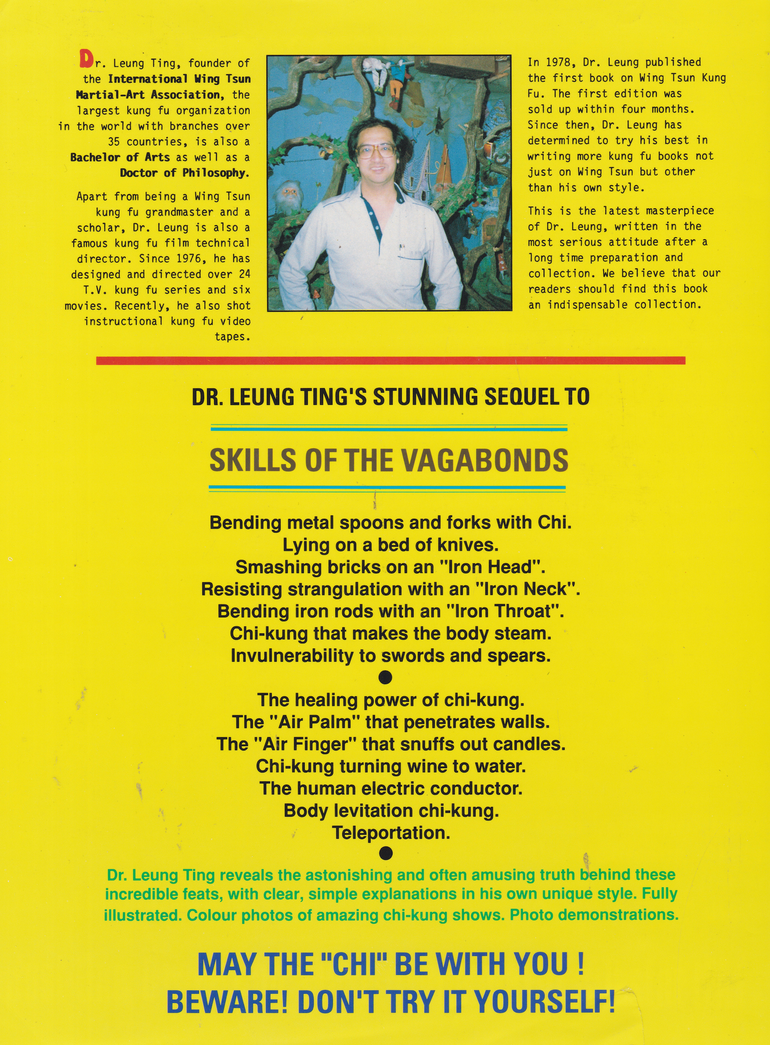 Skills of the Vagabonds II Behind The Incredibles Book by Leung Ting (Hardcover) (Preowned)