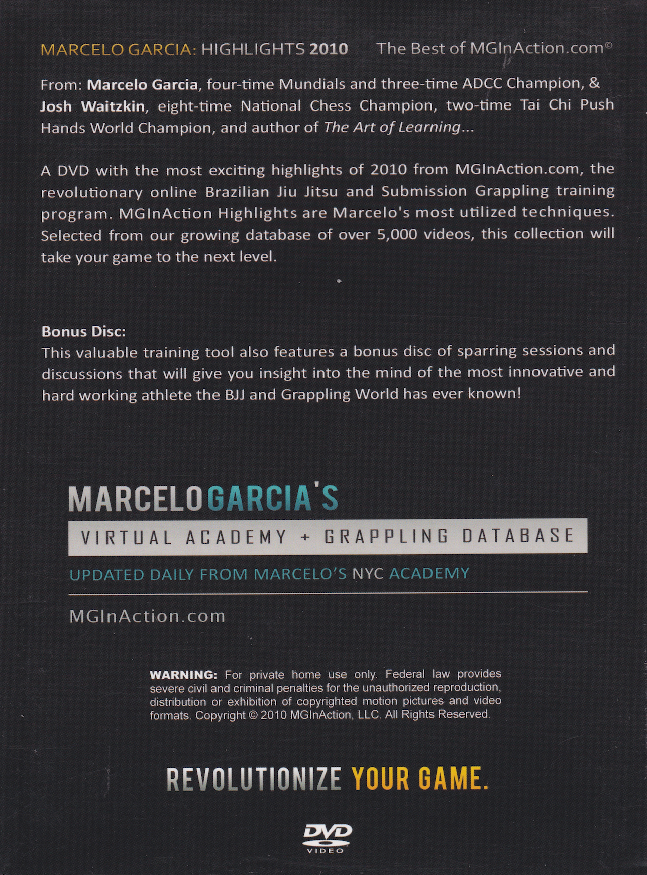 Best of MG in Action 2 DVD Set with Marcelo Garcia (Preowned)