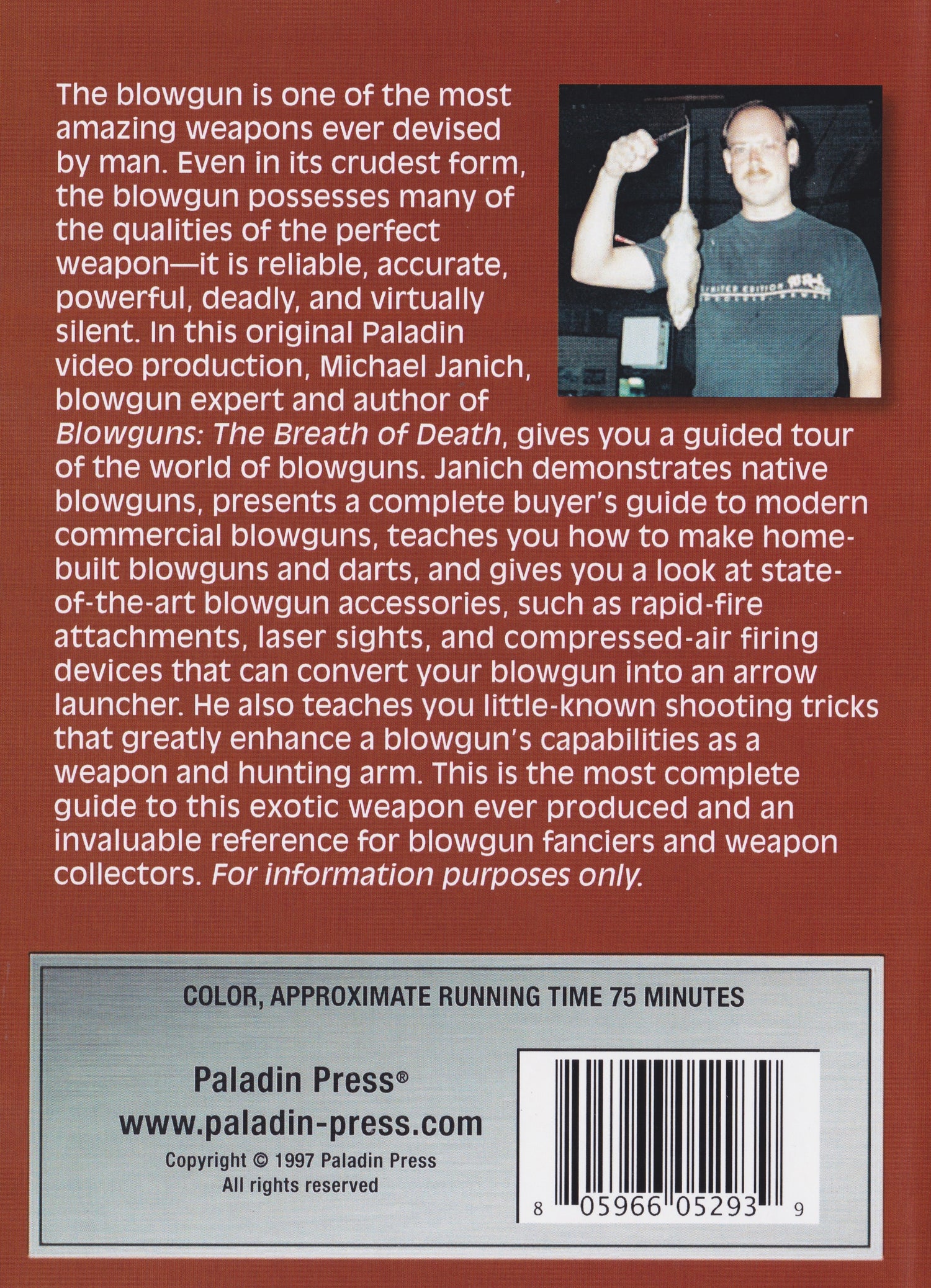 Breath of Death: The Blowgun Video DVD by Michael Janich