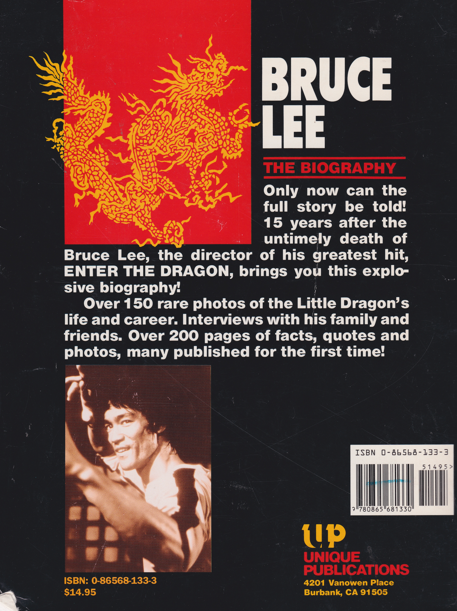 Bruce Lee: The Biography Book by Robert Clouse (Preowned)