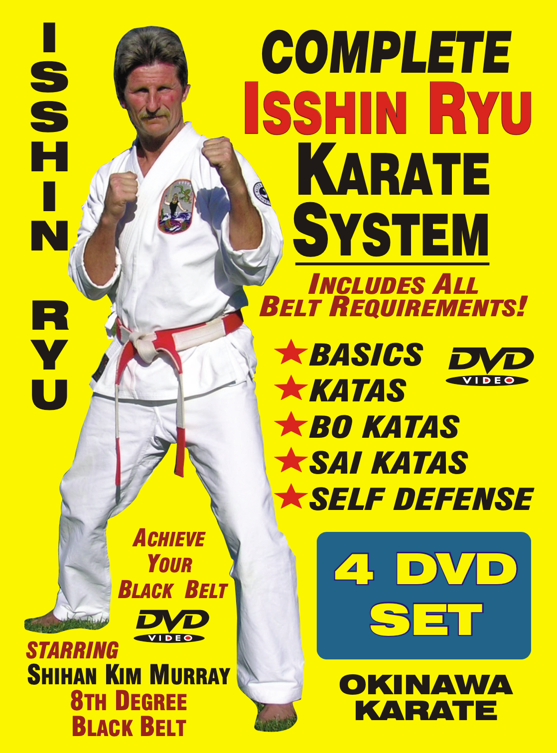 Complete Okinawa Isshin Ryu Karate System 4 DVD Set by Kim Murray