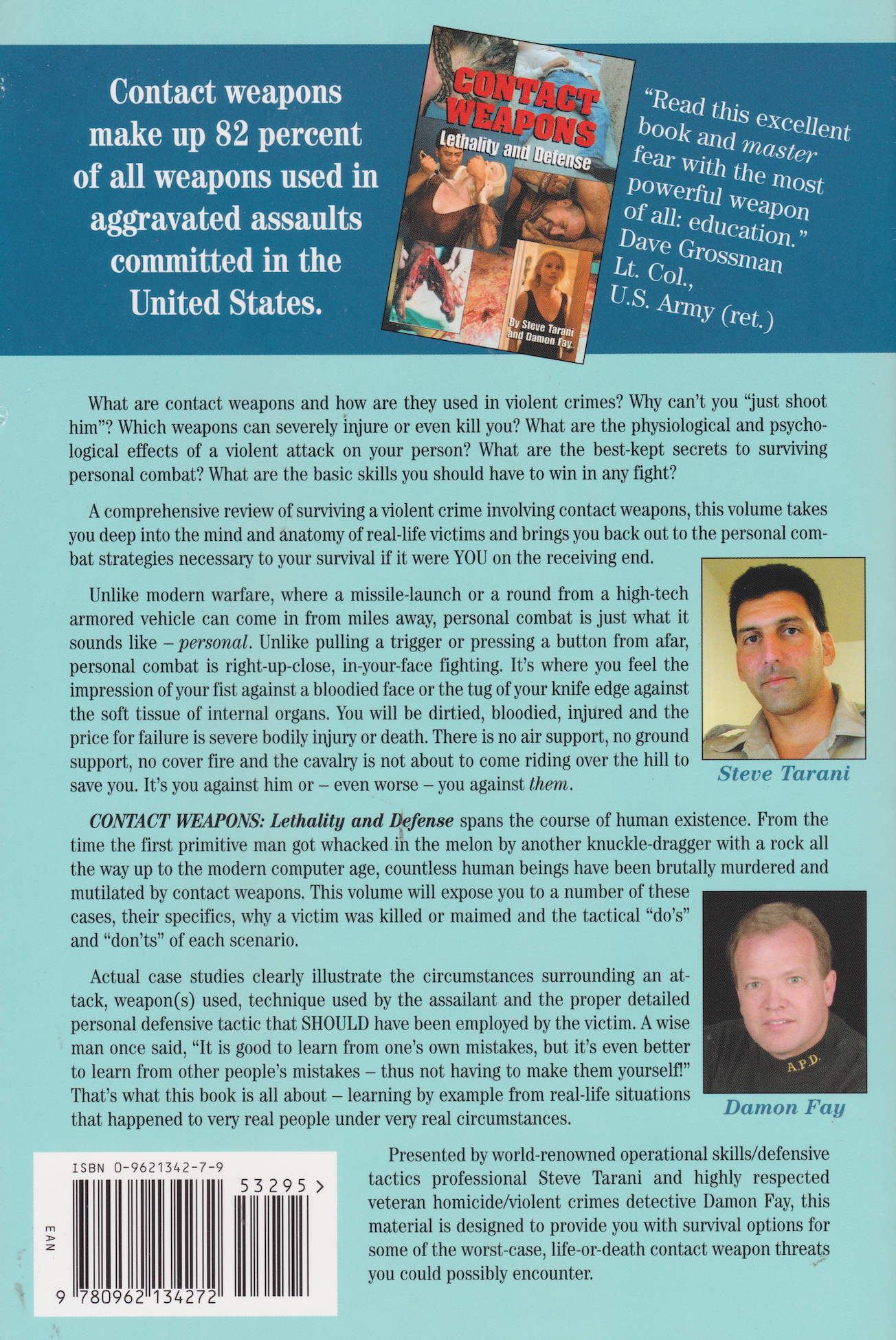 Contact Weapons Lethality and Defense Book by Steve Tarani & Damon Fay (Preowned)