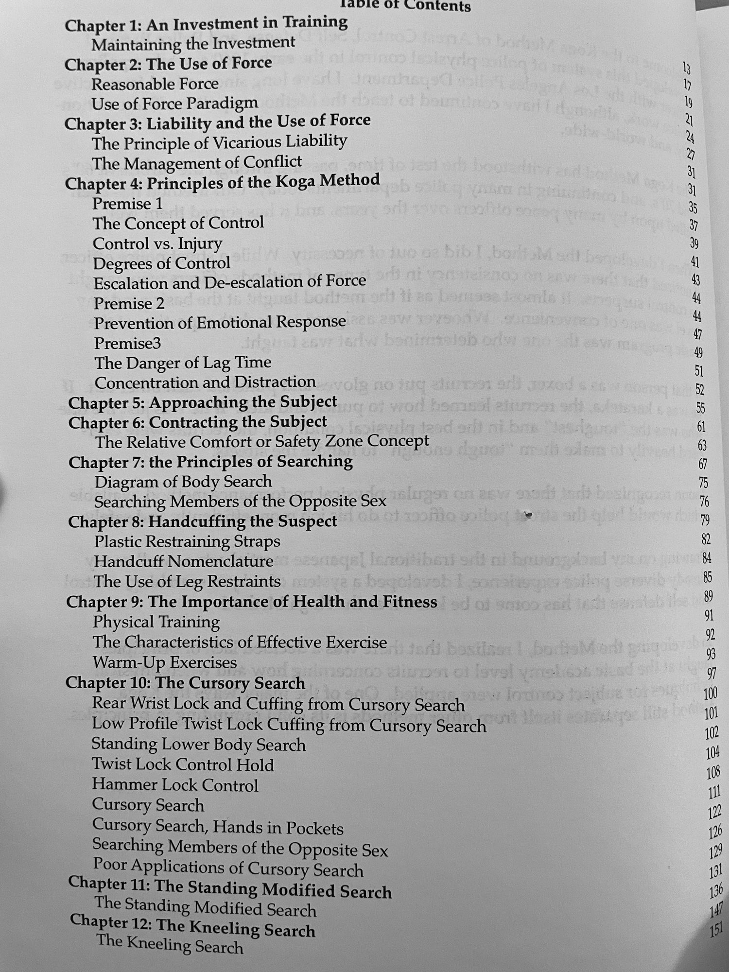 Controlling Force: A Primer for Law Enforcement Book by Robert Koga (Preowned)