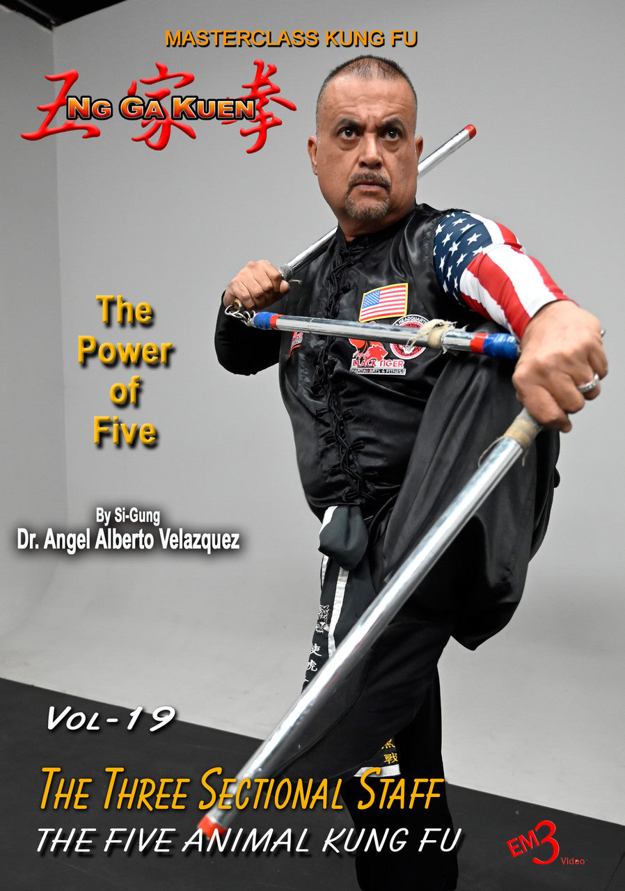 Ng Ga Kuen Vol 19 DVD The Three Sectional Staff by Angel Velazquez