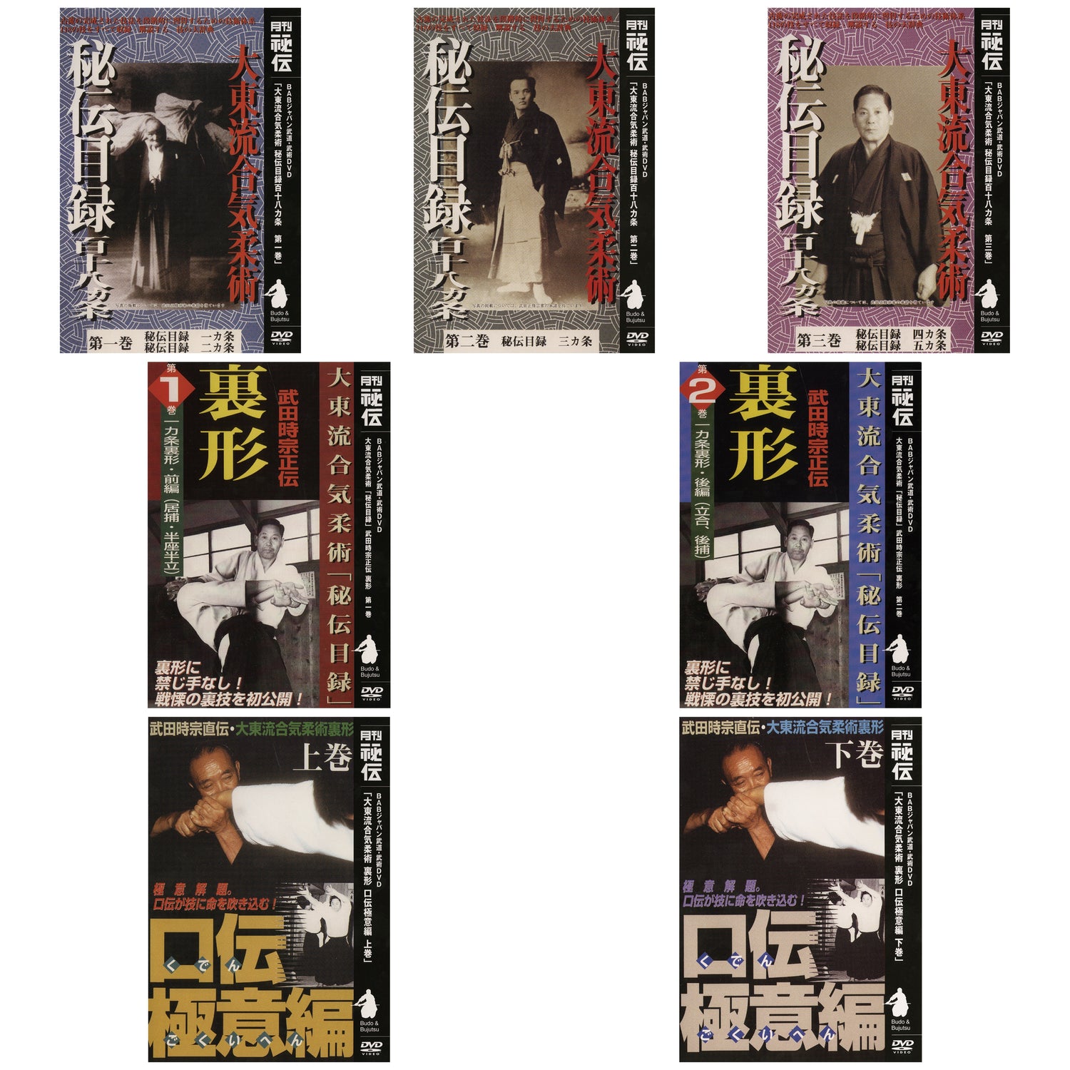 Daito Ryu Aikijujutsu Hiden Mokuroku Complete 7 DVD Set
