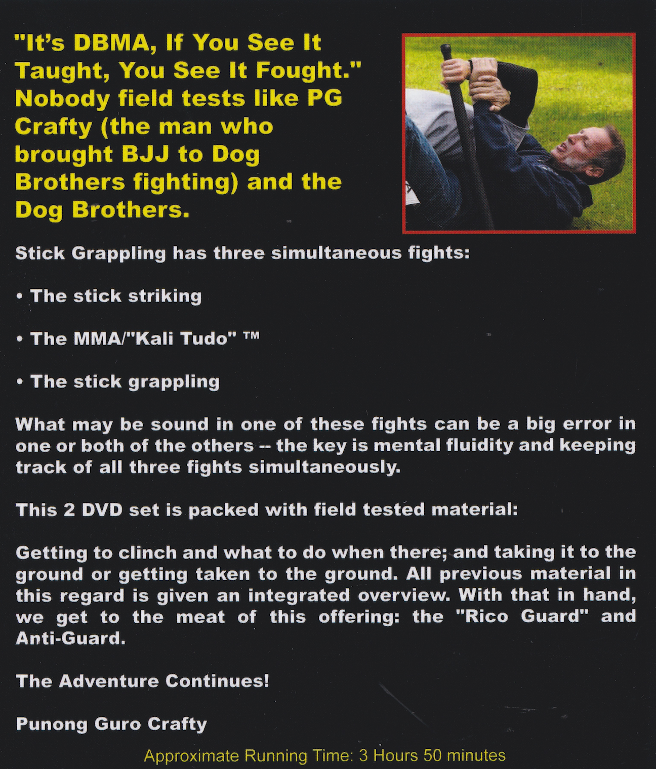 Dog Brothers Martial Arts Stick Grappling Guard & Anti-Guard 2 DVD Set Marc Denny