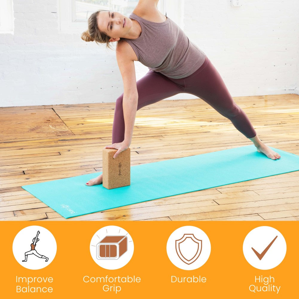 Yoga Blocks - Natural Cork Meditation & Support Block