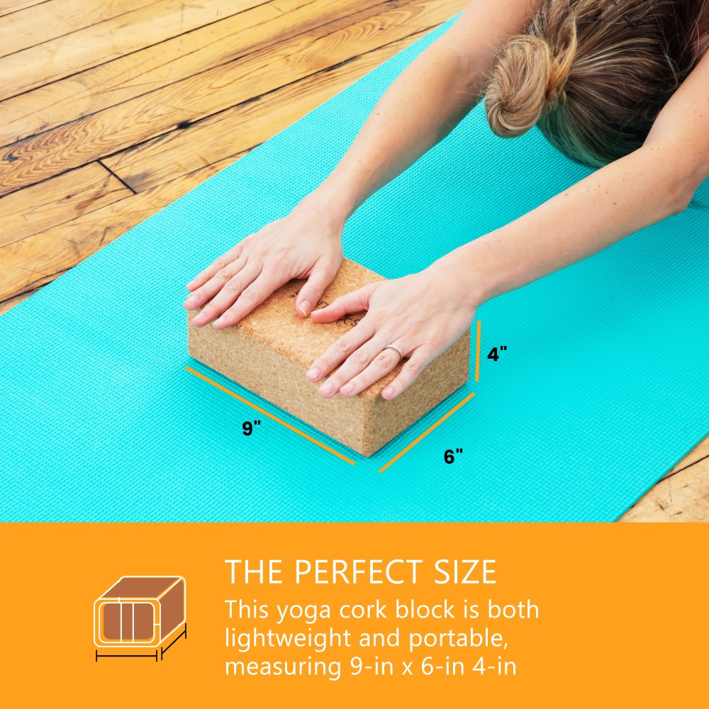 Yoga Blocks - Natural Cork Meditation & Support Block