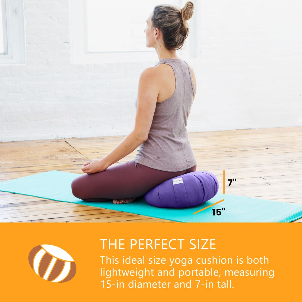 Bolster Pillow Zafu Yoga Meditation Cushion - Round - 15