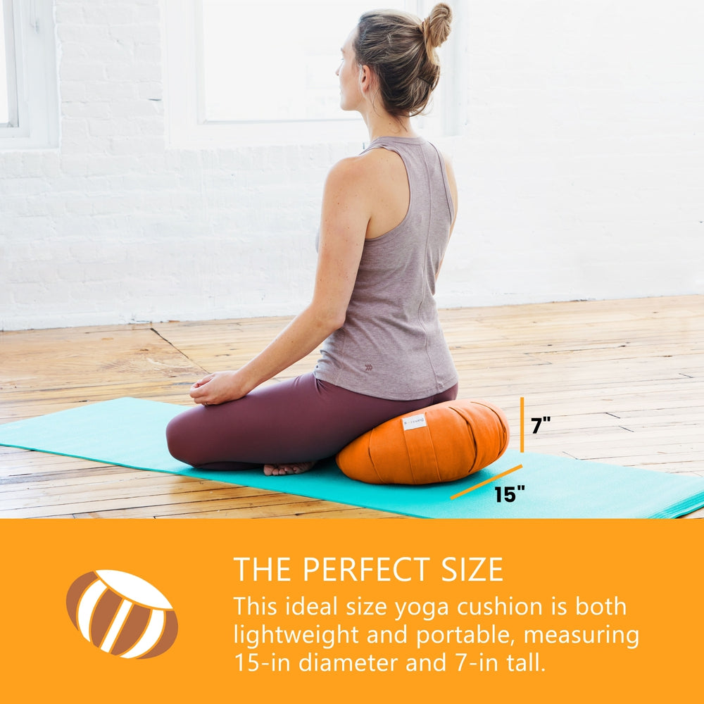 Bolster Pillow Zafu Yoga Meditation Cushion - Round - 15