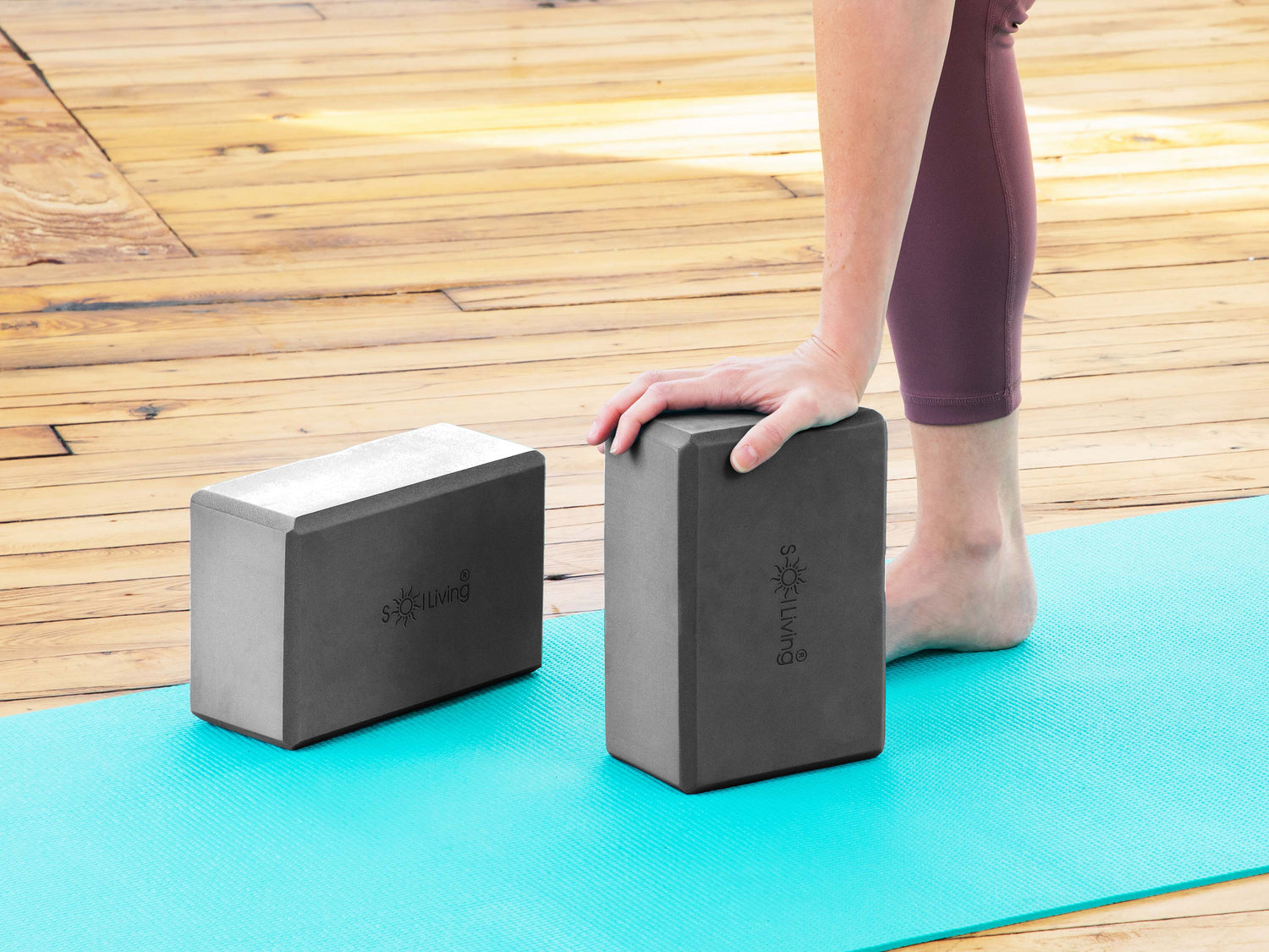 Yoga Blocks (2 Pack) — Latex-Free High-Density Foam Blocks