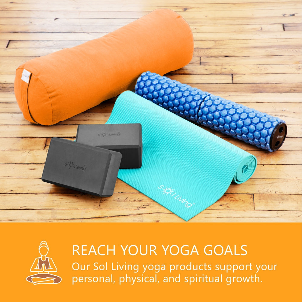 Yoga Blocks (2 Pack) — Latex-Free High-Density Foam Blocks