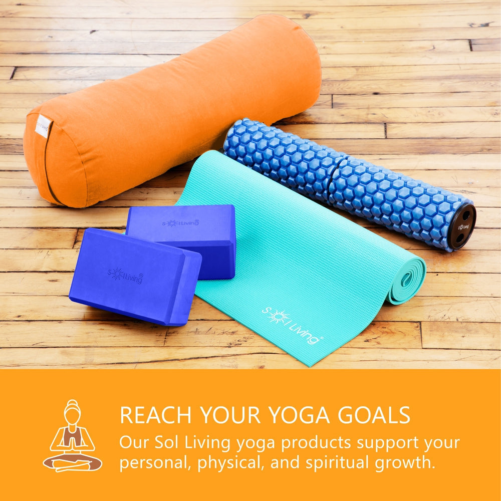 Yoga Blocks (2 Pack) — Latex-Free High-Density Foam Blocks