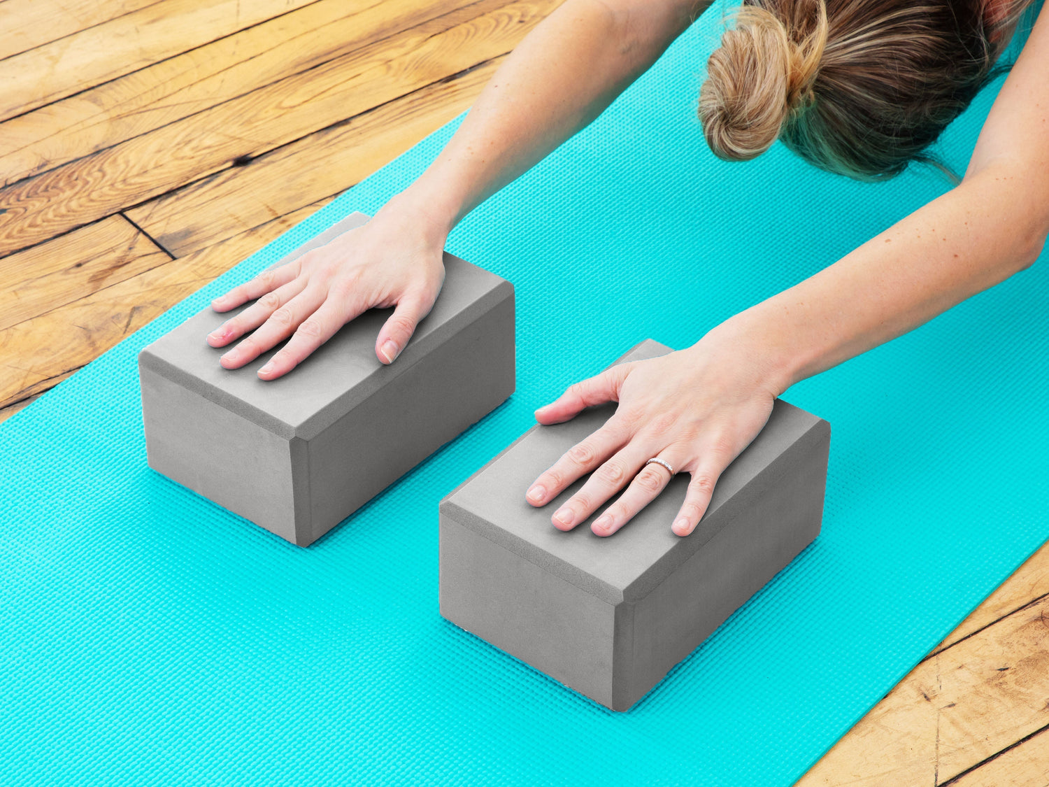 Yoga Blocks (2 Pack) — Latex-Free High-Density Foam Blocks