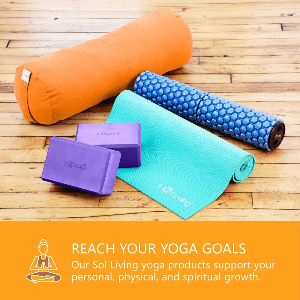 Yoga Blocks (2 Pack) — Latex-Free High-Density Foam Blocks