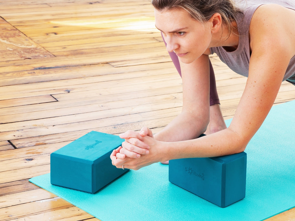 Yoga Blocks (2 Pack) — Latex-Free High-Density Foam Blocks