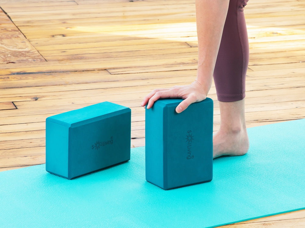 Yoga Blocks (2 Pack) — Latex-Free High-Density Foam Blocks