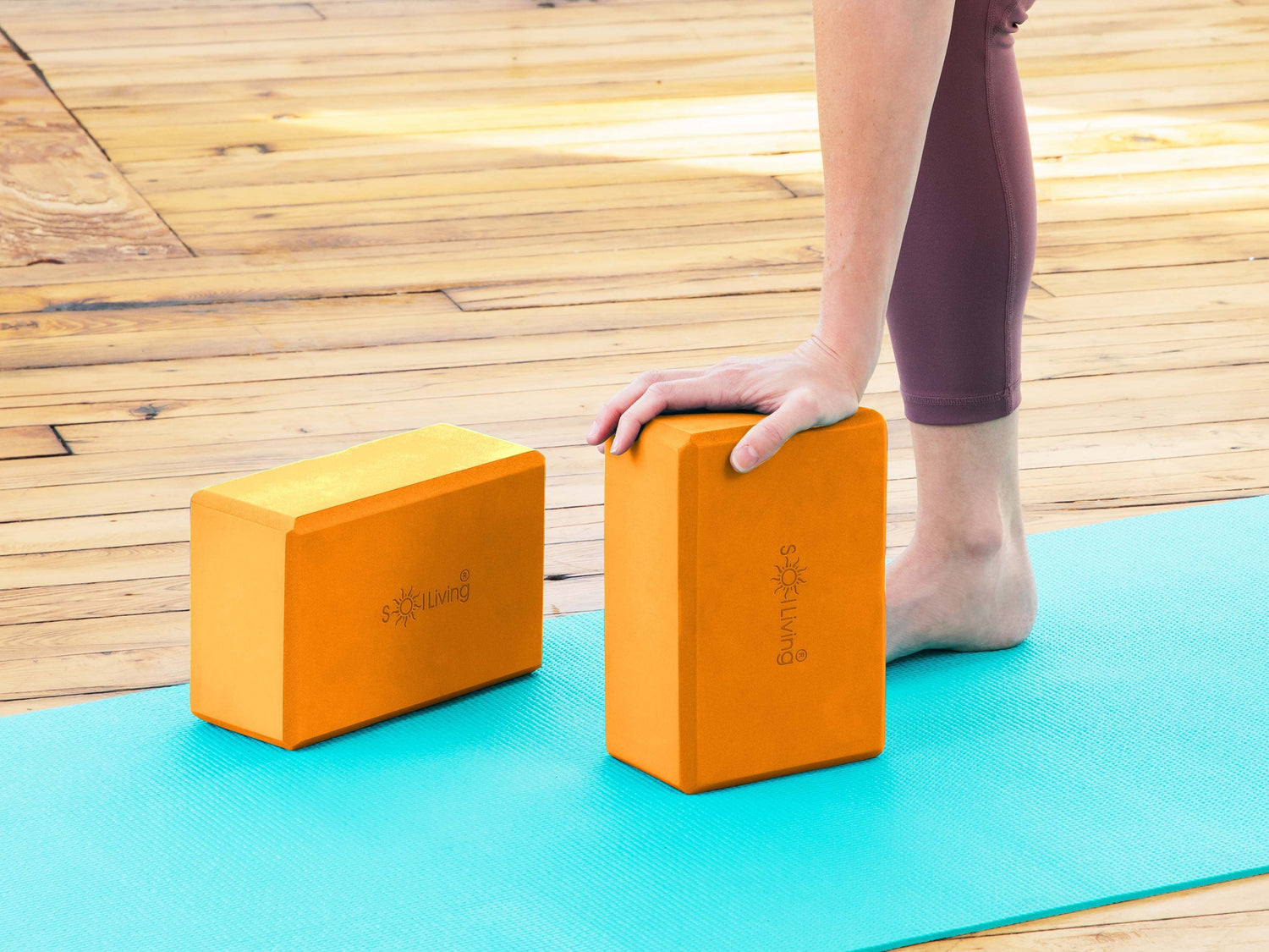 Yoga Blocks (2 Pack) — Latex-Free High-Density Foam Blocks