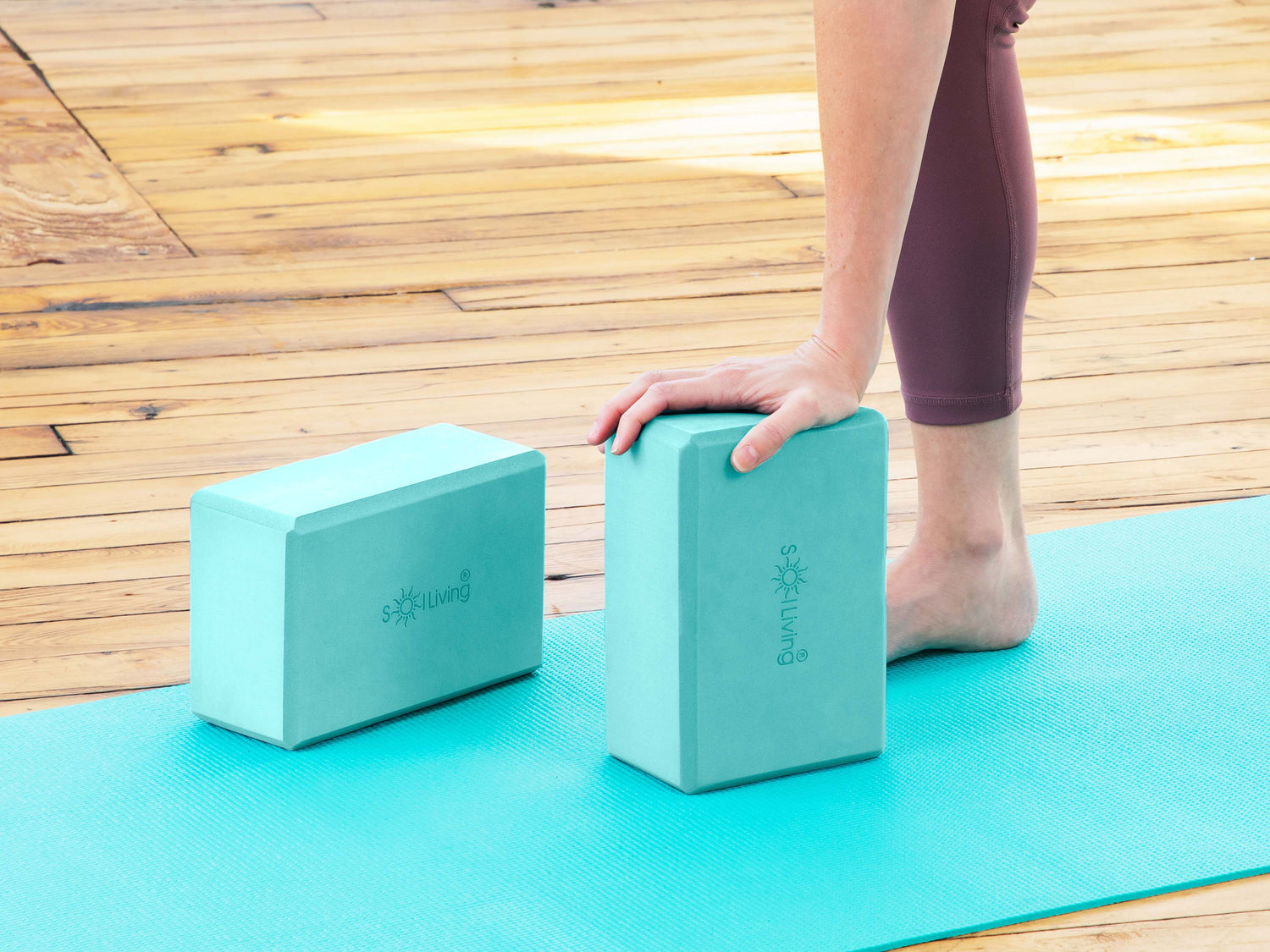 Yoga Blocks (2 Pack) — Latex-Free High-Density Foam Blocks