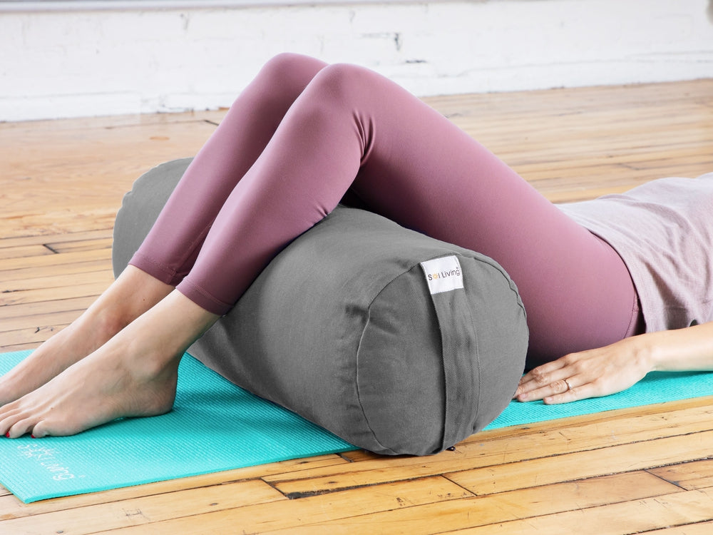 Bolster Pillow for Yoga & Meditation - Cylindrical Cotton, 28