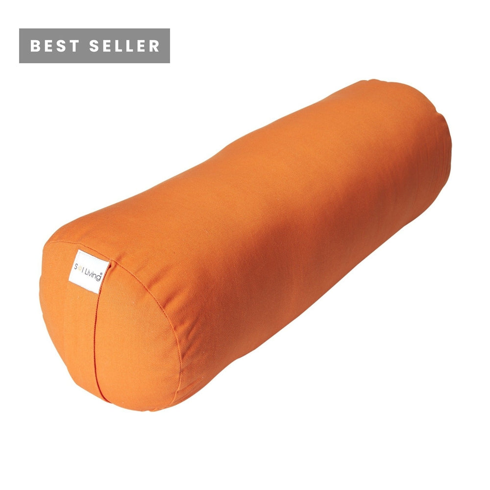 Bolster Pillow for Yoga & Meditation - Cylindrical Cotton, 28