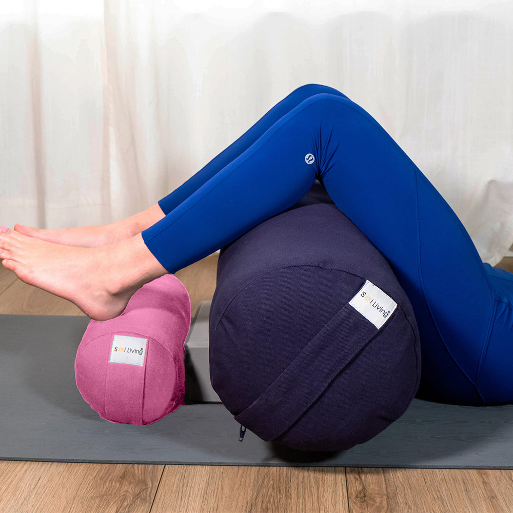 Bolster Pillow – Mini Cylindrical Yoga & Meditation Cushion (14