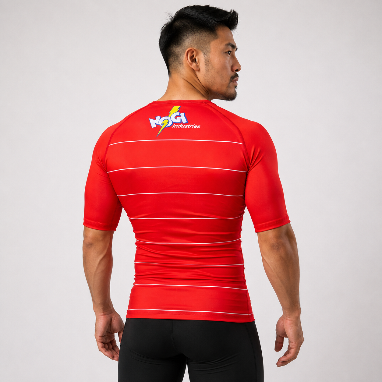Energy Rash Guard by Nogi Industries Short Sleeve - RED