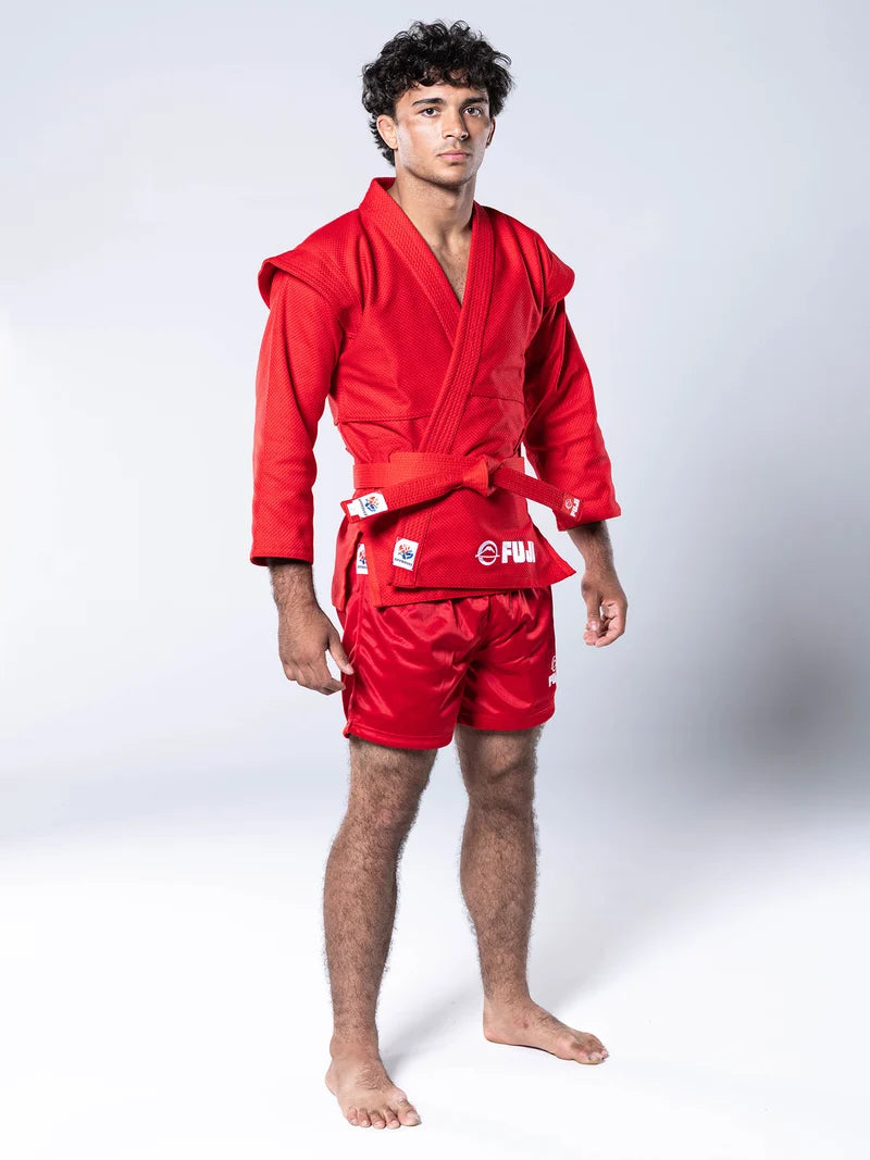FIAS Sambo Kurtka Jacket Red With Red Belt by Fuji