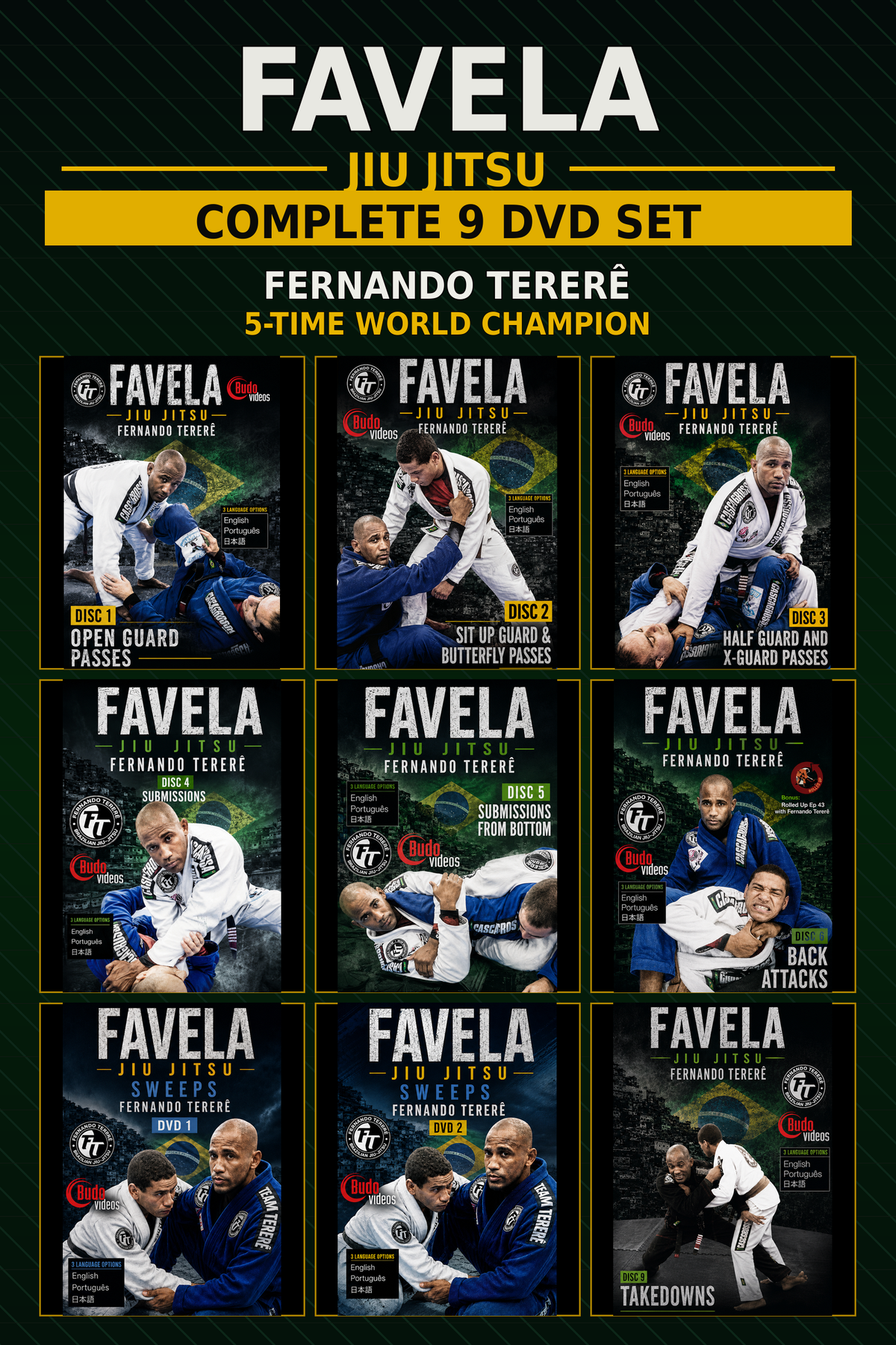 Favela Jiu-jitsu Complete 9 DVD Set by Fernando Terere