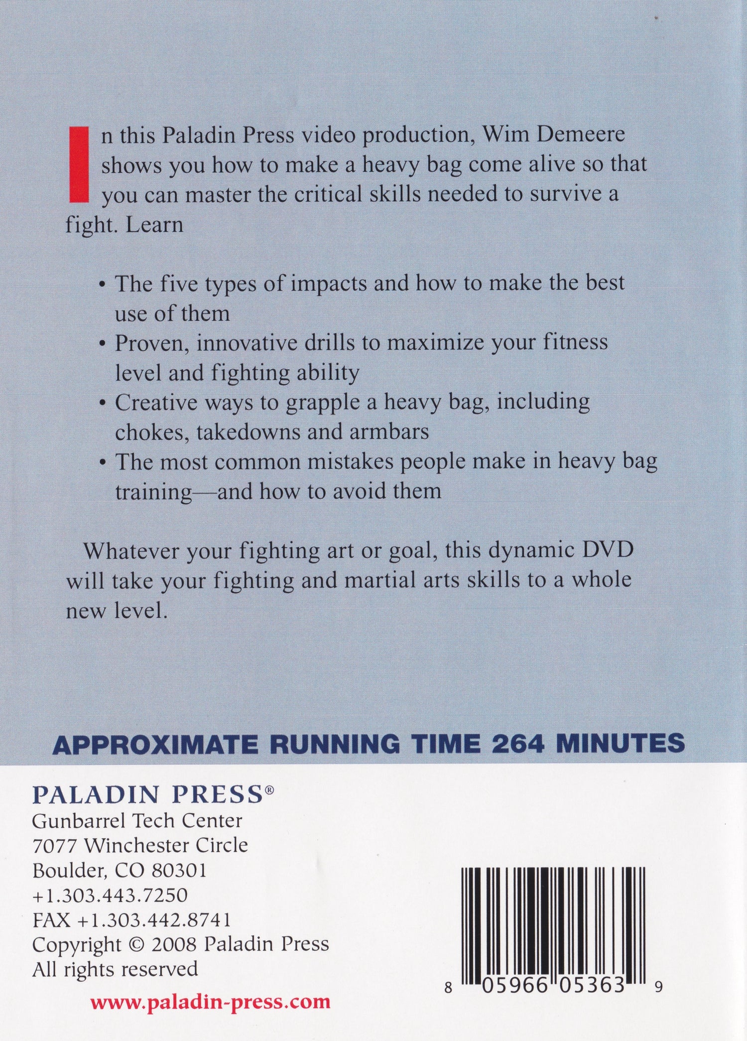 Fighters Video Guide to Hard-Core Heavy Bag Training 2 DVD Set by Wim Demeere (Preowned)