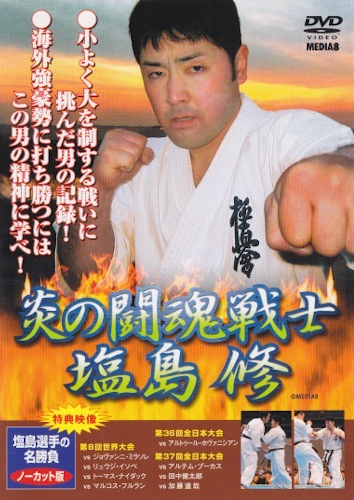 Fighting Spirit Warrior of Flame Kyokushin Karate DVD with Osamu Shiojima (Preowned)