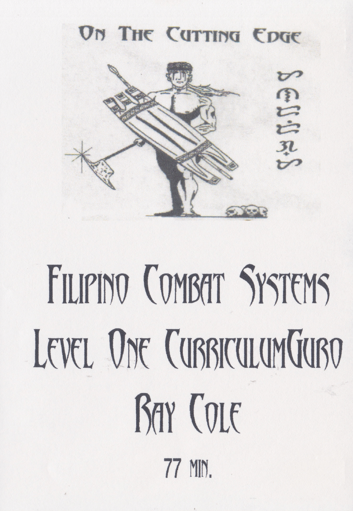 Filipino Combat Systems Level 1 Curriculum DVD by Ray Cole (Preowned)